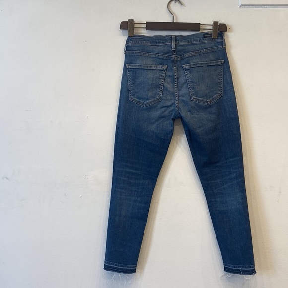Citizens of Humanity Size 29 Blue Rocket Crop High Rise Skinny Jeans Slim Denim - Picture 7 of 8